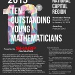 SHARP CALCULATORS Opens Nominations For The TEN OUTSTANDING YOUNG MATHEMATICIANS 2015