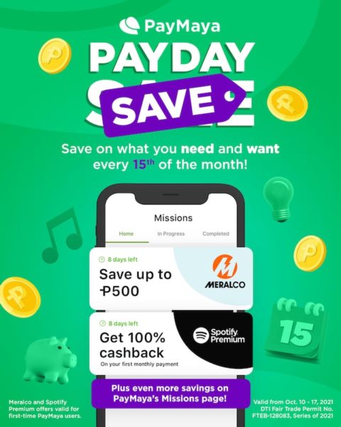 Turn PayDay Sales into PayDay Save up to P1500 with PayMaya