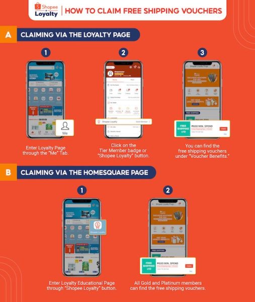 Level Up Your Shopee Loyalty Tier To Gold and Platinum And Enjoy Unli Free Shipping