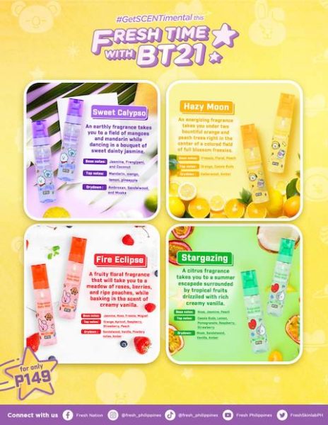 #GetScentimental: Fresh Philippines Launches BT21 Fragrance Mists