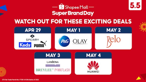 Shop For Your Favorite Brands At The Shopee 5.5 Brands Festival!