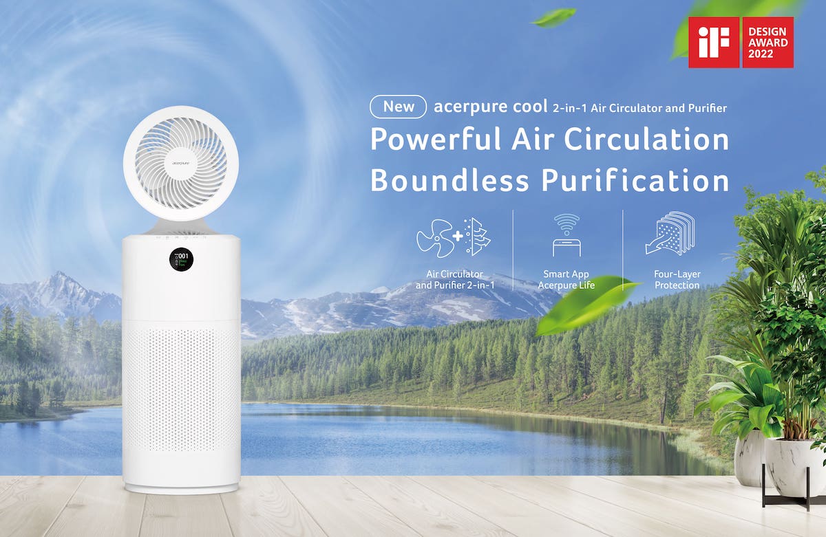 “acerpure cool” 2-in-1 Air Circulator and Purifier Wins 2022 iF Product Design Award