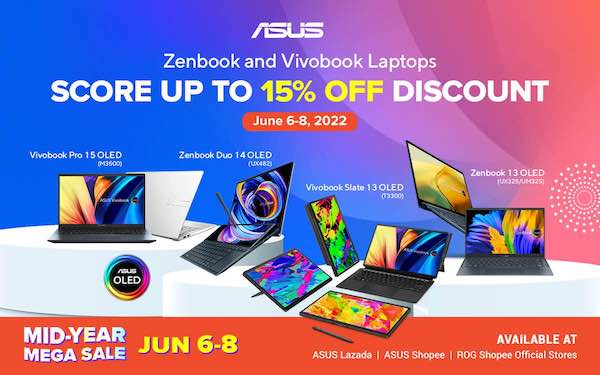 From June 6 to 8, ASUS and ROG Fans Can Enjoy As Much As 18% Discount On Lazada and Shopee!
