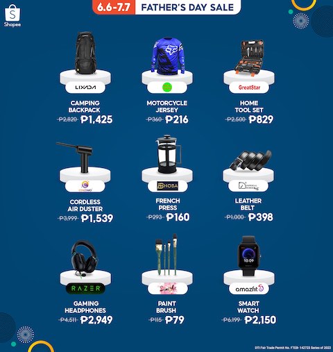 Get Up to 90% OFF On Gift Items At Shopee's Father's Day Fair and Father’s Day Sale This June 14 And 19!