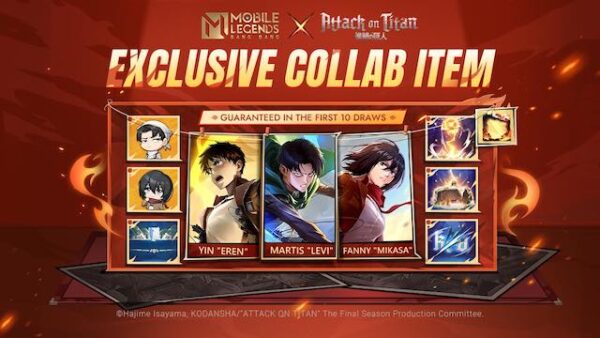 NEW SKINS! Mobile Legends: Bang Bang x Attack on Titan Collaboration!