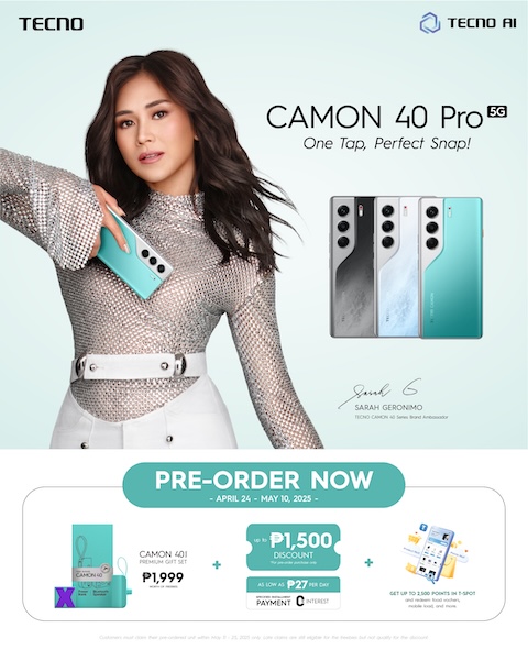 TECNO Debuts CAMON 40 Series with Star Power from Sarah Geronimo