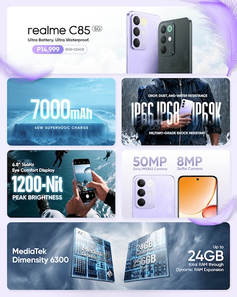 Unleash Power and 5G Speed with realme C85 — Starting at P10,989